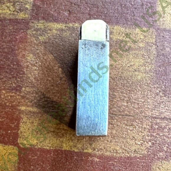 Vintage Sterling Silver Turquoise Inlay Square Ring Navajo Larry Castillo 7.5 - Picture 8 of 13